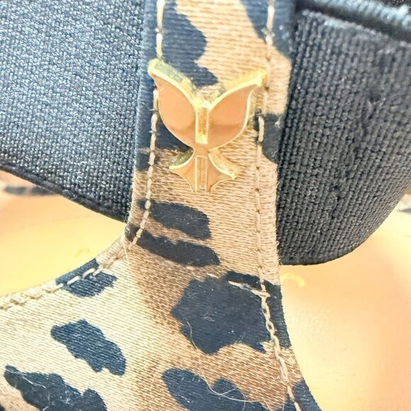 J.Renee Leopard Black & Brown Heels With Gold Spiked Heels - Picture 6 of 8